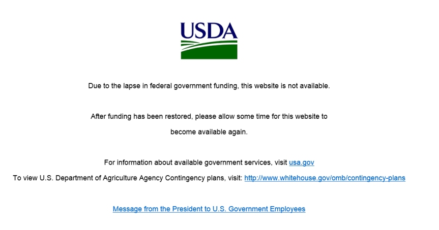 USDA shutdown